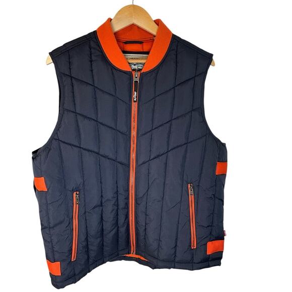 Levis Men's Quilted Utility Puffer Vest With Contrast Detailing 100% Nylon XL - Picture 6 of 14